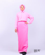 Canggih – Kemeja Sekolah Lengan Panjang (Kolar Keras) – Merah Jambu CP021-LPK image 4