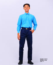 Canggih – Kemeja Pengawas Sekolah Lengan Panjang (Kolar Keras) - Biru CP021-BLS image 3