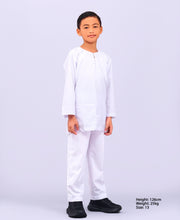 Canggih - Baju Melayu Johor Sekolah Agama - Putih BJ401-B image 2