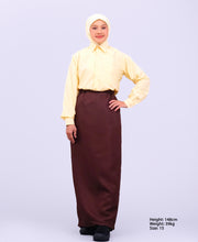 Canggih – Kemeja Sekolah Lengan Panjang (Kolar Keras) – Coklat Cair CP021-LBR image 4