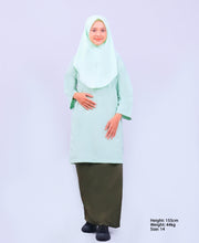Canggih – Baju Sekolah Lengan Panjang(Berkolar bulat) – Hijau Muda CP009-LGR image 2