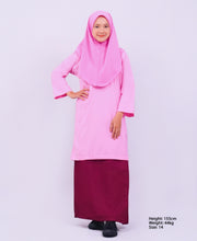 Canggih – Baju Sekolah Lengan Panjang(Berkolar bulat) – Merah Jambu CP009-LPK image 2
