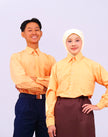 Canggih – Kemeja Sekolah Lengan Panjang (Kolar Keras) – Oren Cair CP021-OR image 0