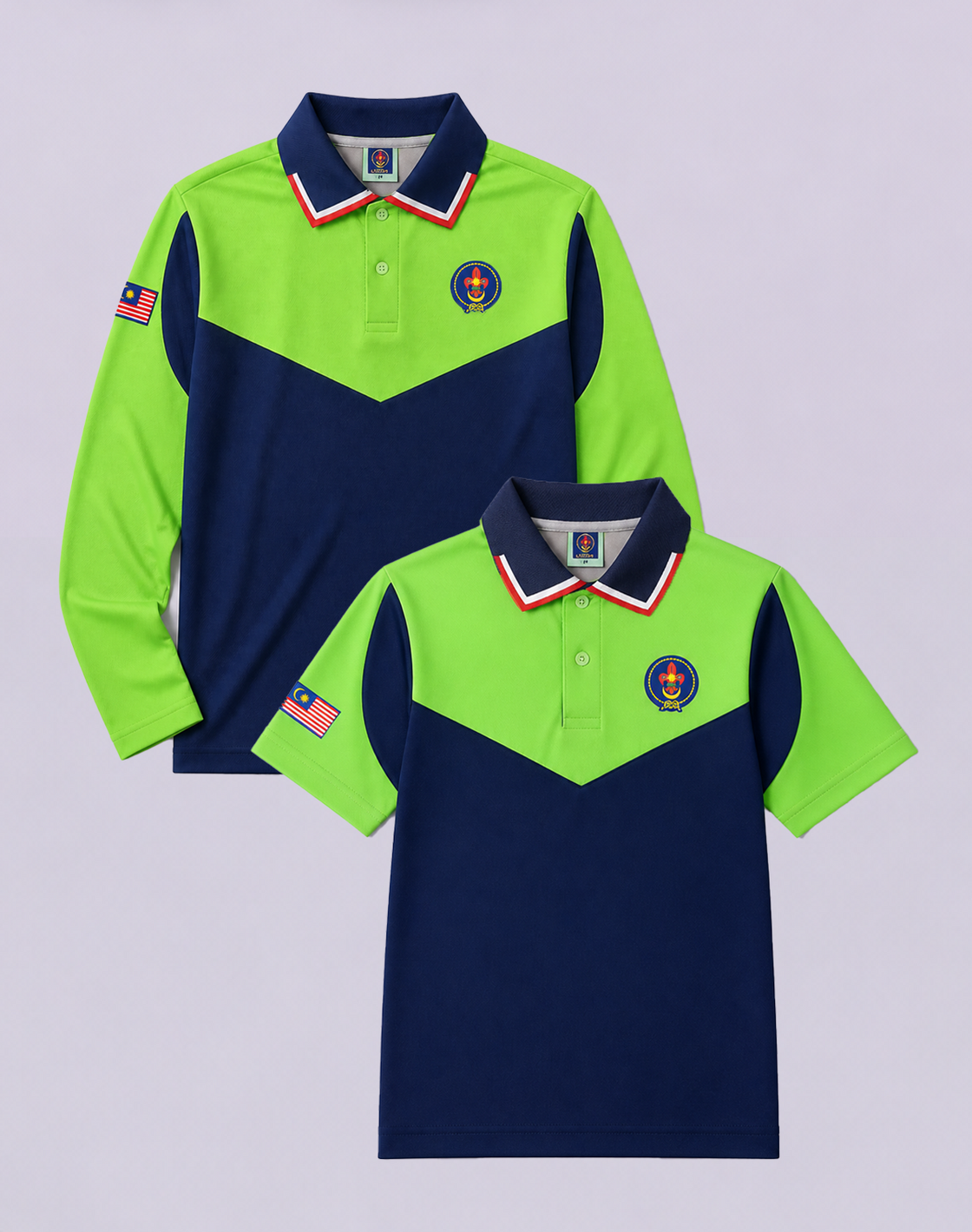 Baju-T Pengakap Muda Lengan Pendek / Panjang