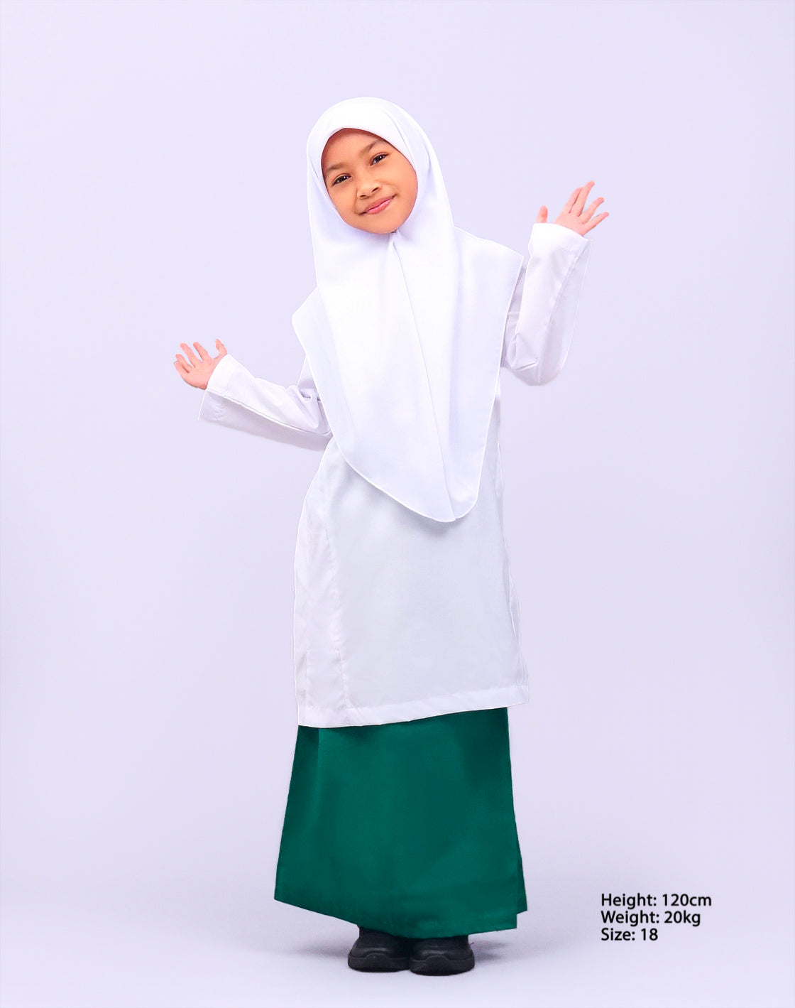 Canggih - Kain Sekolah Agama - Hijau CP013-LG image 2