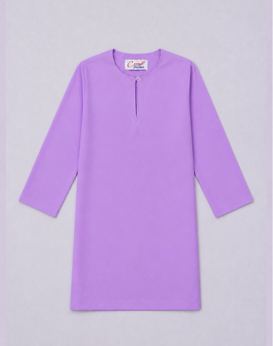 Canggih Baju Sekolah Lengan Panjang Berkolar Bulat - Ungu CP009-LPL image 1