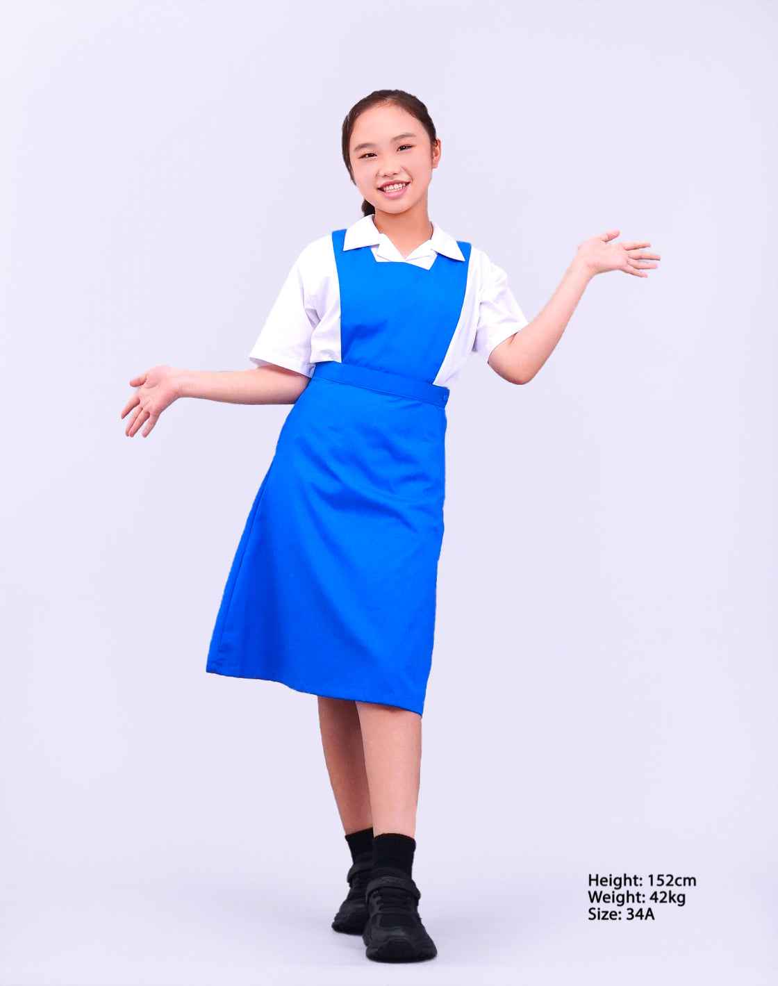 Canggih - Pinafore Sekolah Menengah - Biru Gelap CP017-SGPS image 2