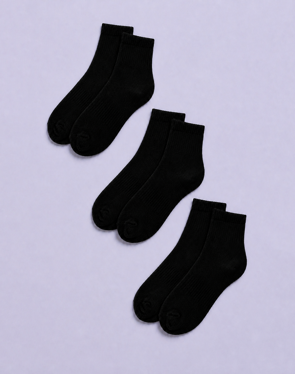 Set 3 Pasang Stoking Sekolah Hitam
