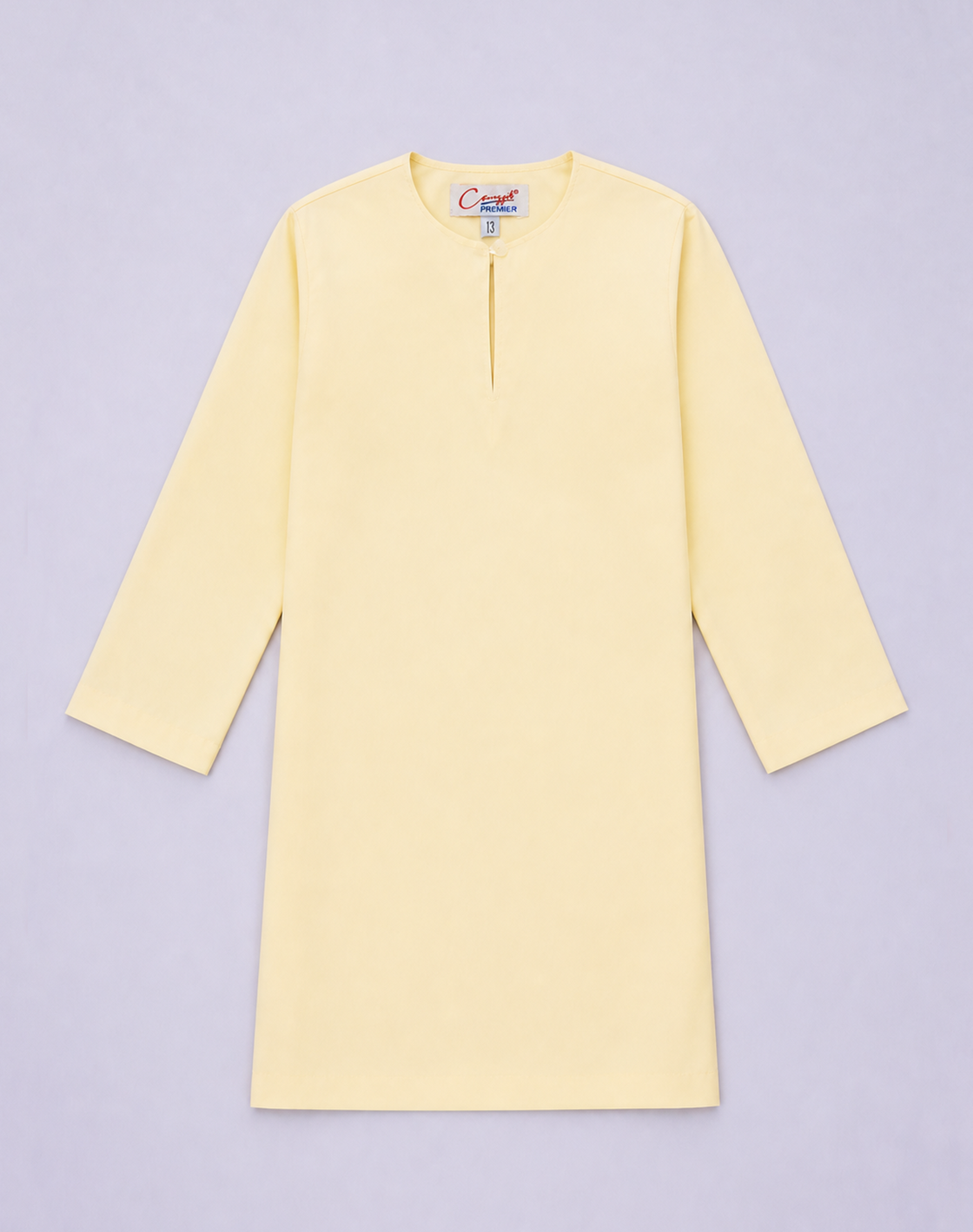 Canggih – Baju Sekolah Lengan Panjang(Berkolar bulat) – Kuning Cair CP009-LYL image 1