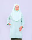 Canggih – Baju Sekolah Lengan Panjang(Berkolar bulat) – Hijau Muda CP009-LGR image 0