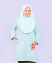 Canggih – Baju Sekolah Lengan Panjang(Berkolar bulat) – Hijau Muda CP009-LGR image 0