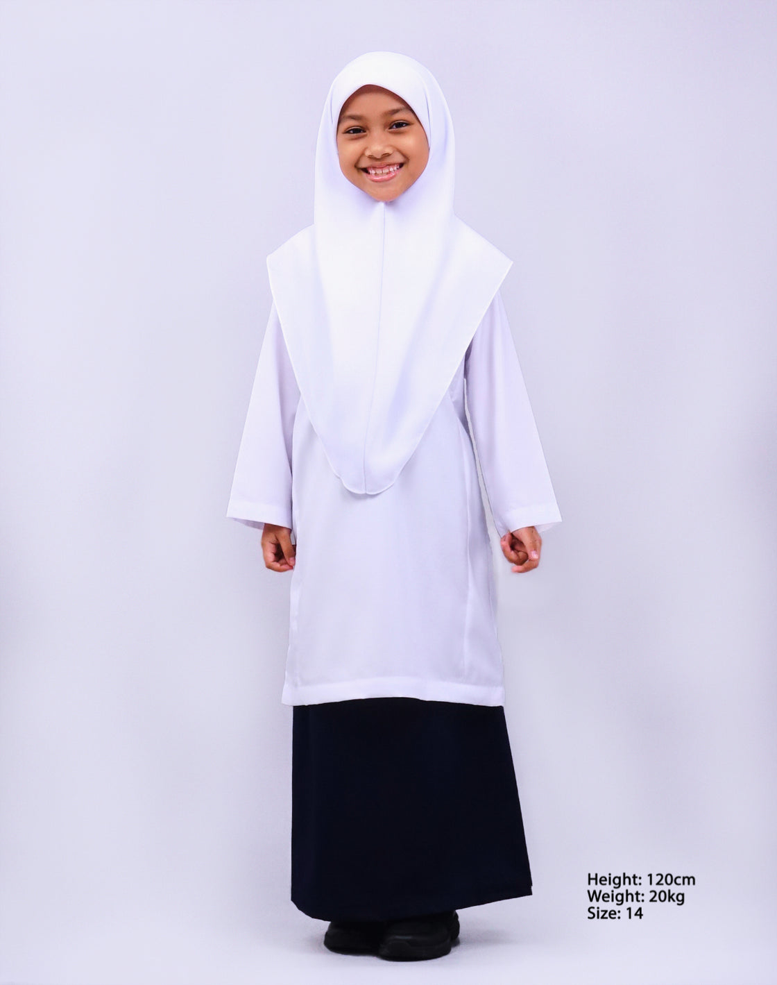 Canggih Baju Kurung Sekolah Pesak - Putih CP009-BK image 2