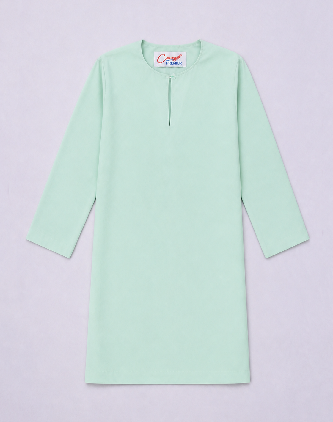 Canggih – Baju Sekolah Lengan Panjang(Berkolar bulat) – Hijau Muda CP009-LGR image 1