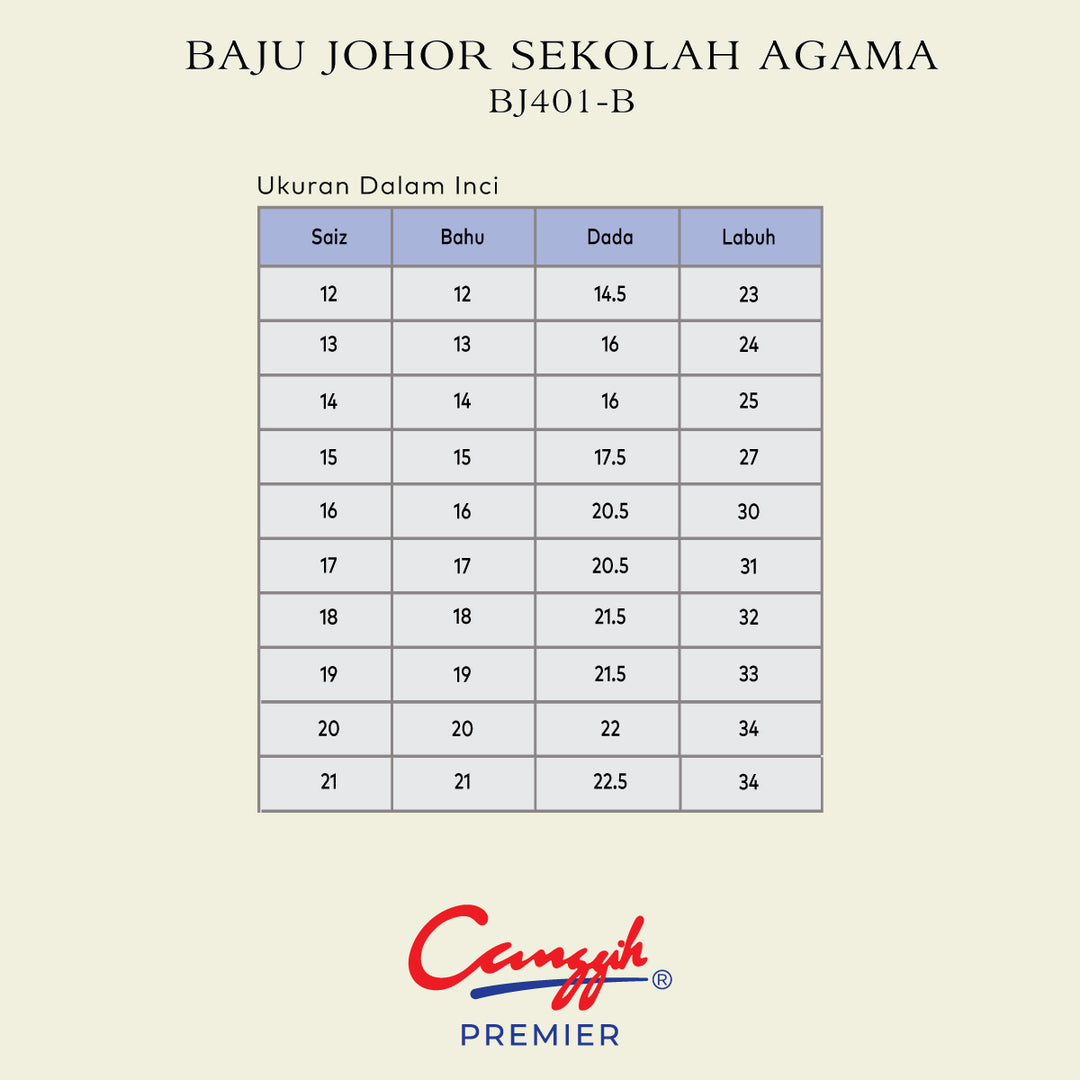 Baju Johor Sekolah Agama