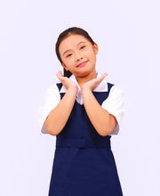 Pinafore Sekolah Rendah Biru Gelap