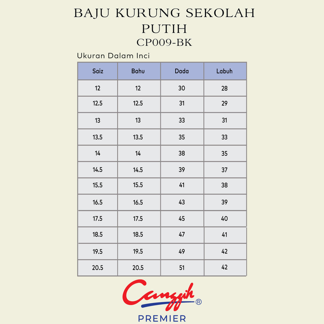 Baju Kurung Sekolah Putih