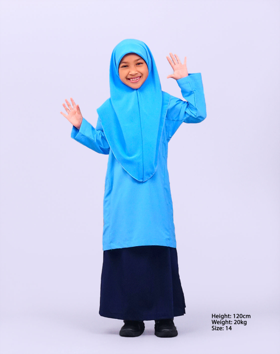 Baju Kurung Sekolah Biru