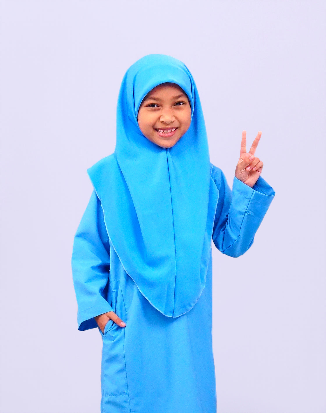 Baju Kurung Sekolah Biru