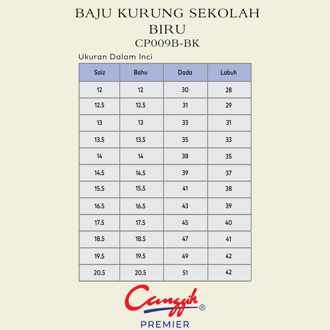 Baju Kurung Sekolah Biru