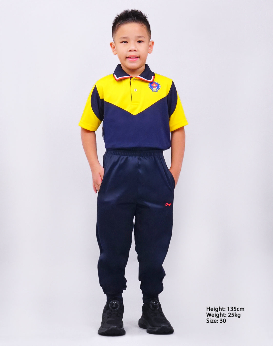Seluar Trek Sekolah Hitam / Biru Gelap