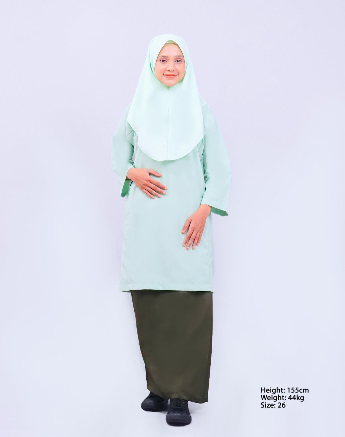 Canggih – Kain Sekolah Rendah – Hijau Gelap CP008-OLG image 2