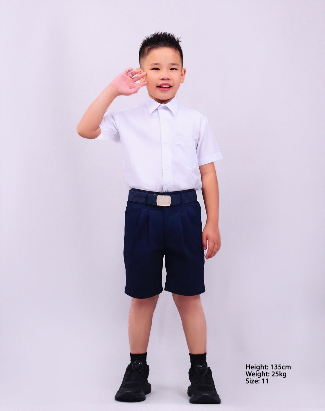 Canggih – Baju Kemeja Lengan Pendek Berkolar - Putih CP001-BS image 2