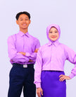Canggih – Kemeja Sekolah Lengan Panjang (Kolar Keras)  – Ungu Cair CP021-LPL image 0