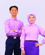 Canggih – Kemeja Sekolah Lengan Panjang (Kolar Keras)  – Ungu Cair CP021-LPL image 0