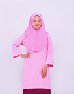 Canggih – Baju Sekolah Lengan Panjang(Berkolar bulat) – Merah Jambu CP009-LPK image 0