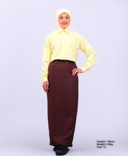 Canggih – Kemeja Sekolah Lengan Panjang (Kolar Keras)  – Kuning Cair CP021-LYL image 4
