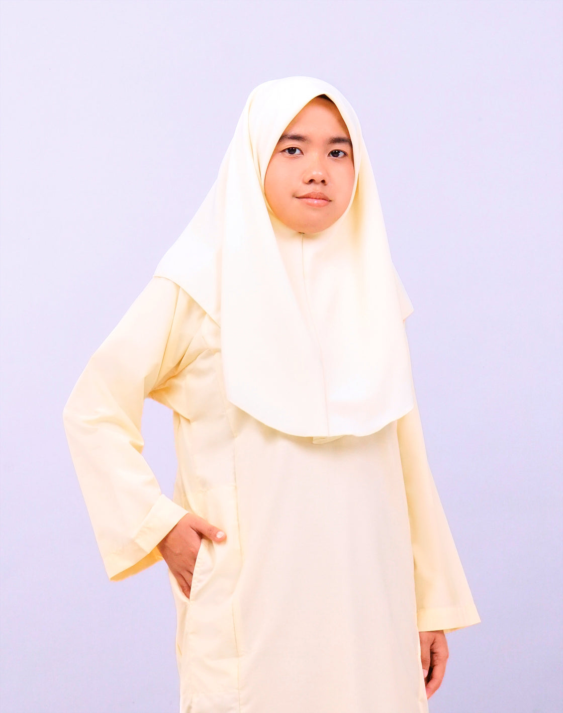 Canggih – Baju Sekolah Lengan Panjang(Berkolar bulat) – Coklat Cair CP009-LBR image 0