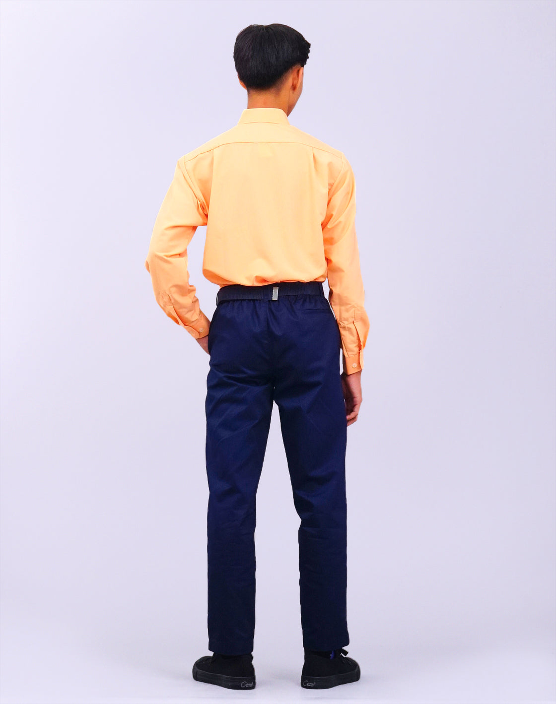 Canggih – Kemeja Sekolah Lengan Panjang (Kolar Keras) – Oren Cair CP021-OR image 5