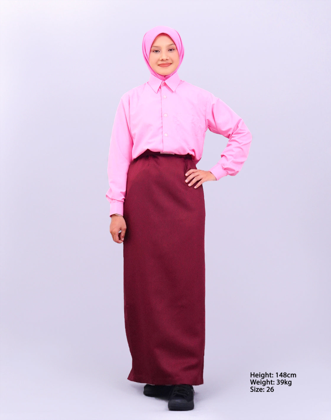 Canggih – Kain Pengawas Sekolah – Merah Gelap CP028-MRN image 2