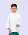 Canggih - Baju Melayu Berkolar Sekolah Agama - Putih BM401-B image 0
