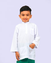 Canggih - Baju Melayu Berkolar Sekolah Agama - Putih BM401-B image 0